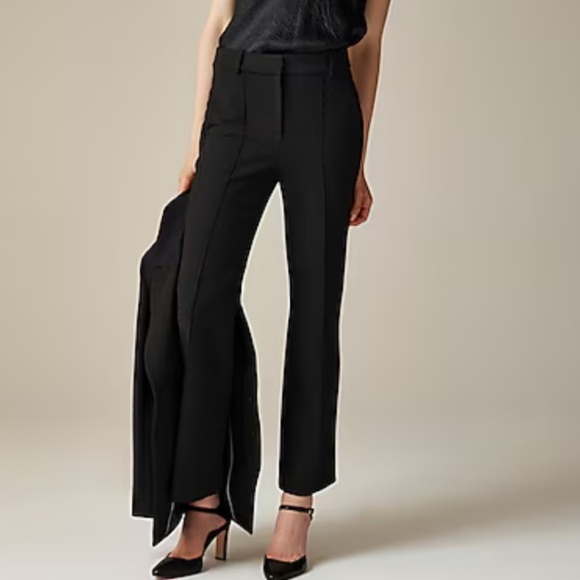 NWT J.Crew Tall Black Cropped Natalia pant in four-season stretch SZ 2